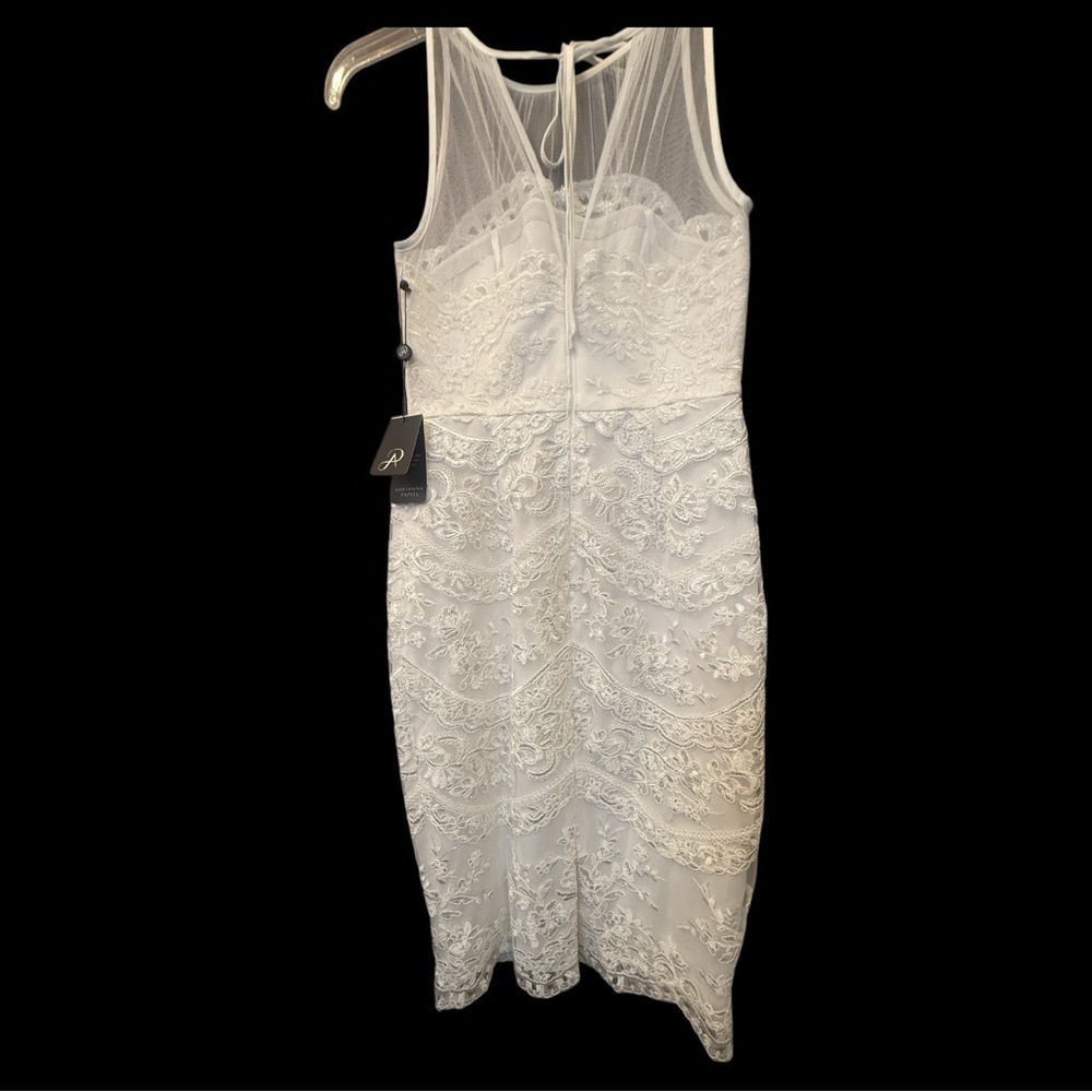 Ardrianna Papelle NWT ivory lace and sequin sheath dress.  Gorgeous size 2 - Picture 5 of 11